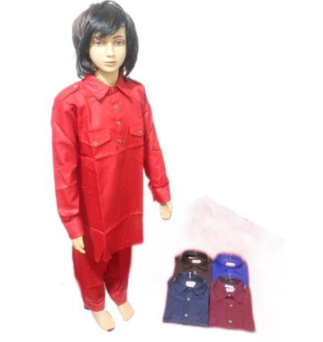 Lucknowi Magic Cotton Kids Pathani Salwaar Set