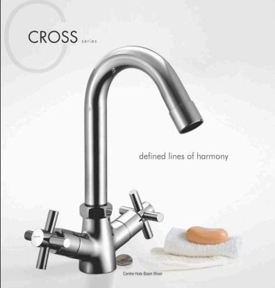 Cross Centre Hole Basin Mixer
