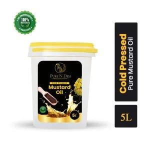 5L Cold Pressed Mustard Oil, Pure N Desi Mustard Oil