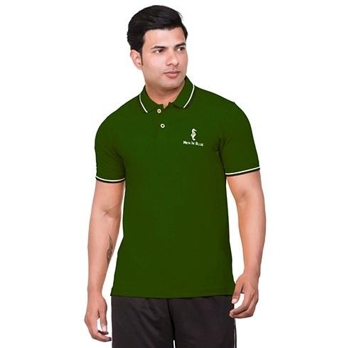 Mens Green Polo T-Shirt