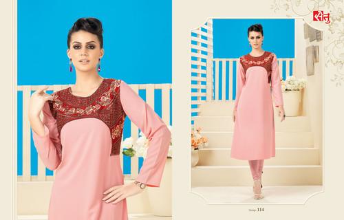 Designer Light Pink Kurti