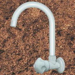 Sink Cock Wall Mounted White Cock