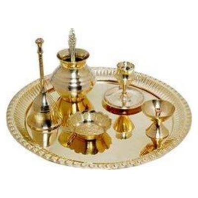 Gold Plated Pooja Thali