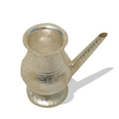 Arya Silver Plated German Silver Coated Ramjhara Puja Jal Kalash