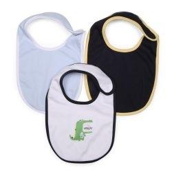 My Milestones Bibs Value Set 3 pcs - White/Baby Blue/Navy Blue