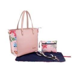 My Milestones High Street Leather Tote Diaper Bag 