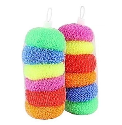 Multi Color Plastic Round Scrubber