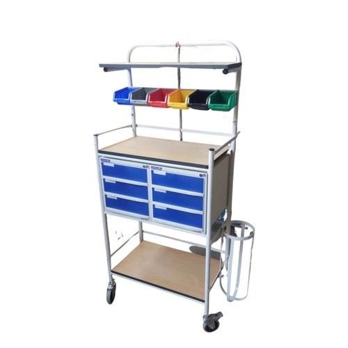 Emergency Trolley White Crash Cart Mild Steel