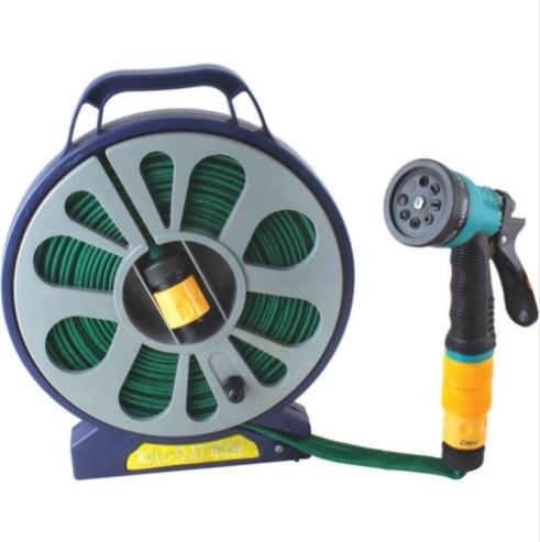 COTTON HOSE PIPE ALONG WITH MULTI PURPOSE GUN WITH MULTI FLOW