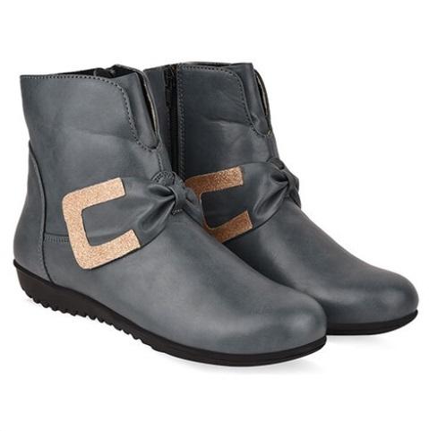 Ladies Grey Boots DFO-080