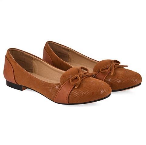 Ladies Dark Brown Bellies ALA-102 Tan