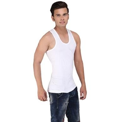 Mens White Vest