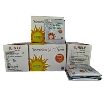 Cholecalciferol 60000 IU Sachet Vitamin D3 Sachet