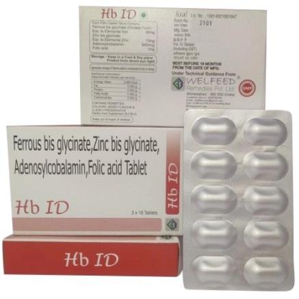 Ferrous Bis Glycinate Zinc Bis Glycinate Adenosylcobalamin Folic Acid Tablets