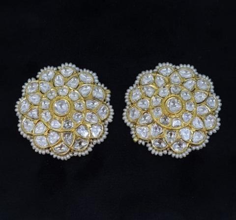 Polki Diamond Stud Earrings