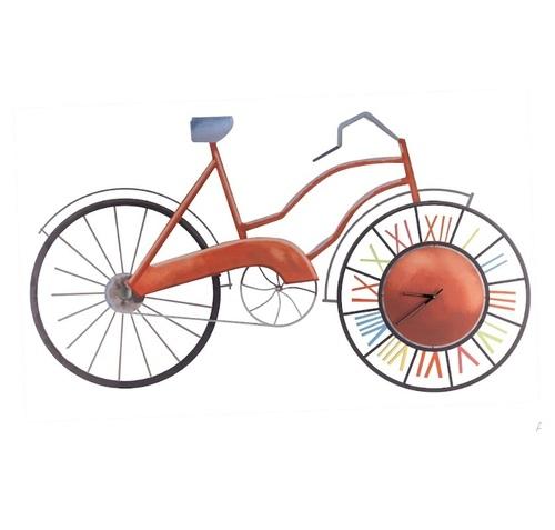 The Multicolor Wheel Cycle Clock Metal Wall Clock