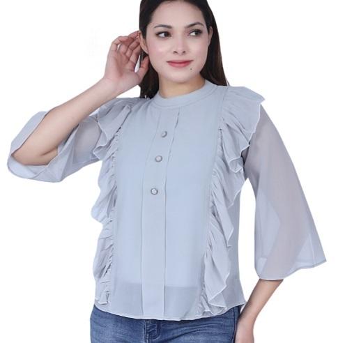 casual ruffle top for women