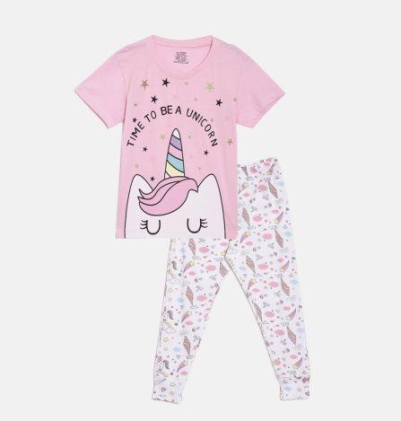 Unicorn Pajama Set Half Sleeve