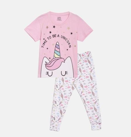 Unicorn Pajama Set Half Sleeve