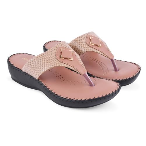 DOLLPHIN Women Doctor Slipper DFNT-2122 Peach