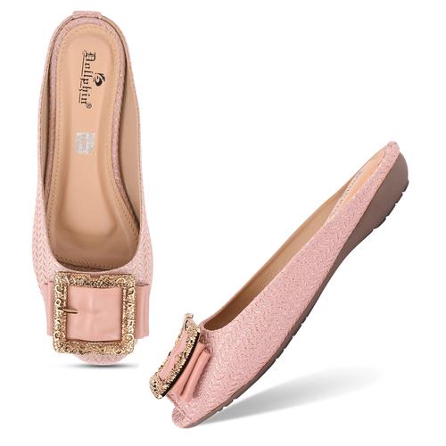 DOLLPHIN Women Flat Sandal DFR-092 Peach