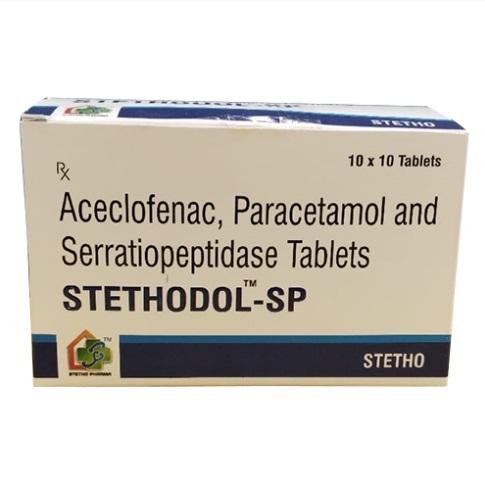 Aceclofenac Paracetamol And Serratiopeptidase Tablets