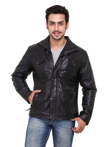Mens Black Leather Jacket