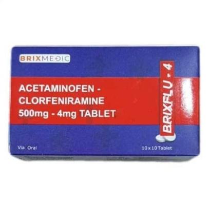 Acetaminophen 500 Plus Chlorpheniramine 4mg Tablets