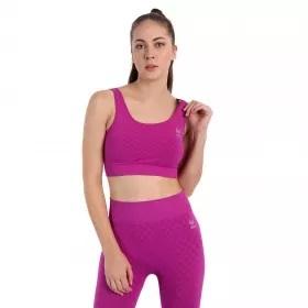 HEKA CHESS MOVE SQUARE NECK PADDED SPORTS BRA BLESSING MAGENTA