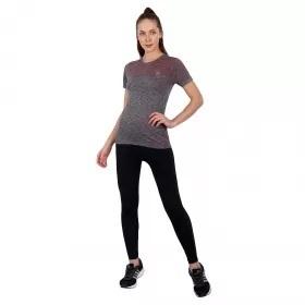 HEKA WOMEN MILESTONE GREY MARL TEE GREY RED