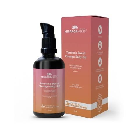Nisarga Herbs Turmeric Sweet Orange Body Oil