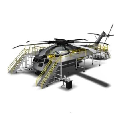 Industrial Helicopter Maintenance Platform