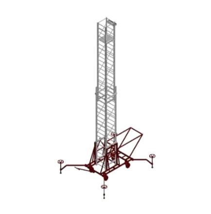 Climbing Tower Ladders With 4 Wheels