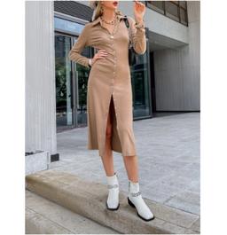 Slimming Mid-Length Long Sleeve Dress