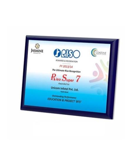 4 Color Metal Print Wooden Plaque