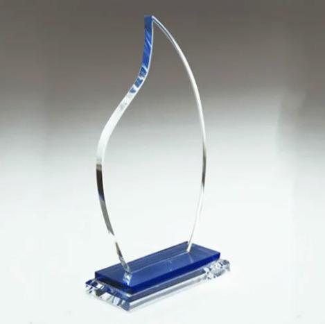 Blue Flame Crystal Trophy