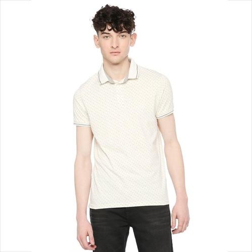 Integriti Off White Regular Fit T-Shirts For Men's