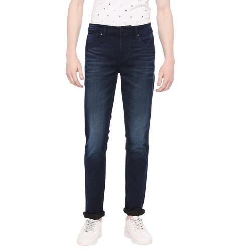Integriti Ink Blue Slim Fit Solid Jeans For Men's