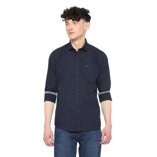 Integriti Navy Print Slim Fit Shirts For Men's