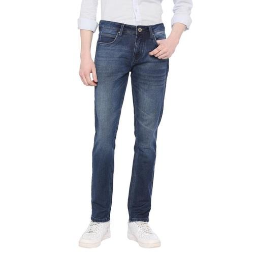 Integriti Ink Blue Skinny Fit Solid Jeans For Men's