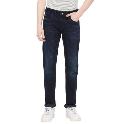 Integriti Ink Blue Slim Fit Solid Jeans For Men's