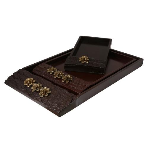 Wooden Tray Set