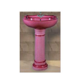 Star Gold Rustic Set Wash Basin with Pedestal - Magenta