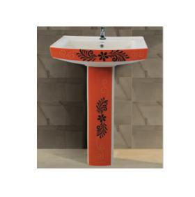 Polo Vitrosa Set Wash basin with Pedestal - Orange 611