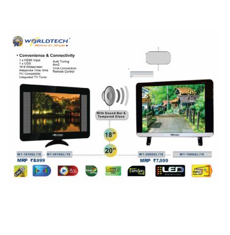 LED with SoundBar and Tempered Glass