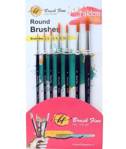 Brush Fine Synthetic Hair Round Brush Set