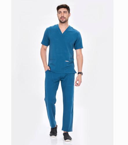 Raven Teal Green V Neck Male Staff Uniform