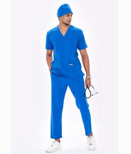 Raven Royal Blue V Neck Male Staff Uniform