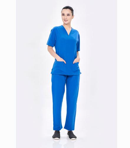 Raven Royal Blue V Neck Female Staff Uniform