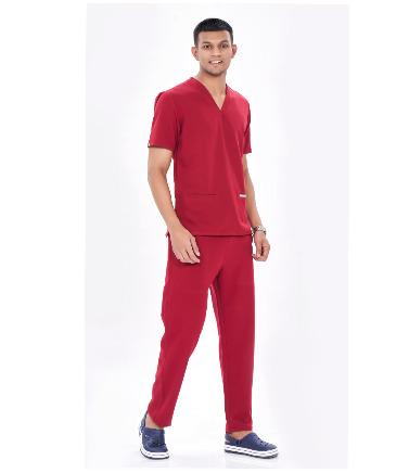 Raven Rosewood V Neck Male Staff Uniform